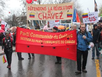 Bannière du Parti communiste du Québec